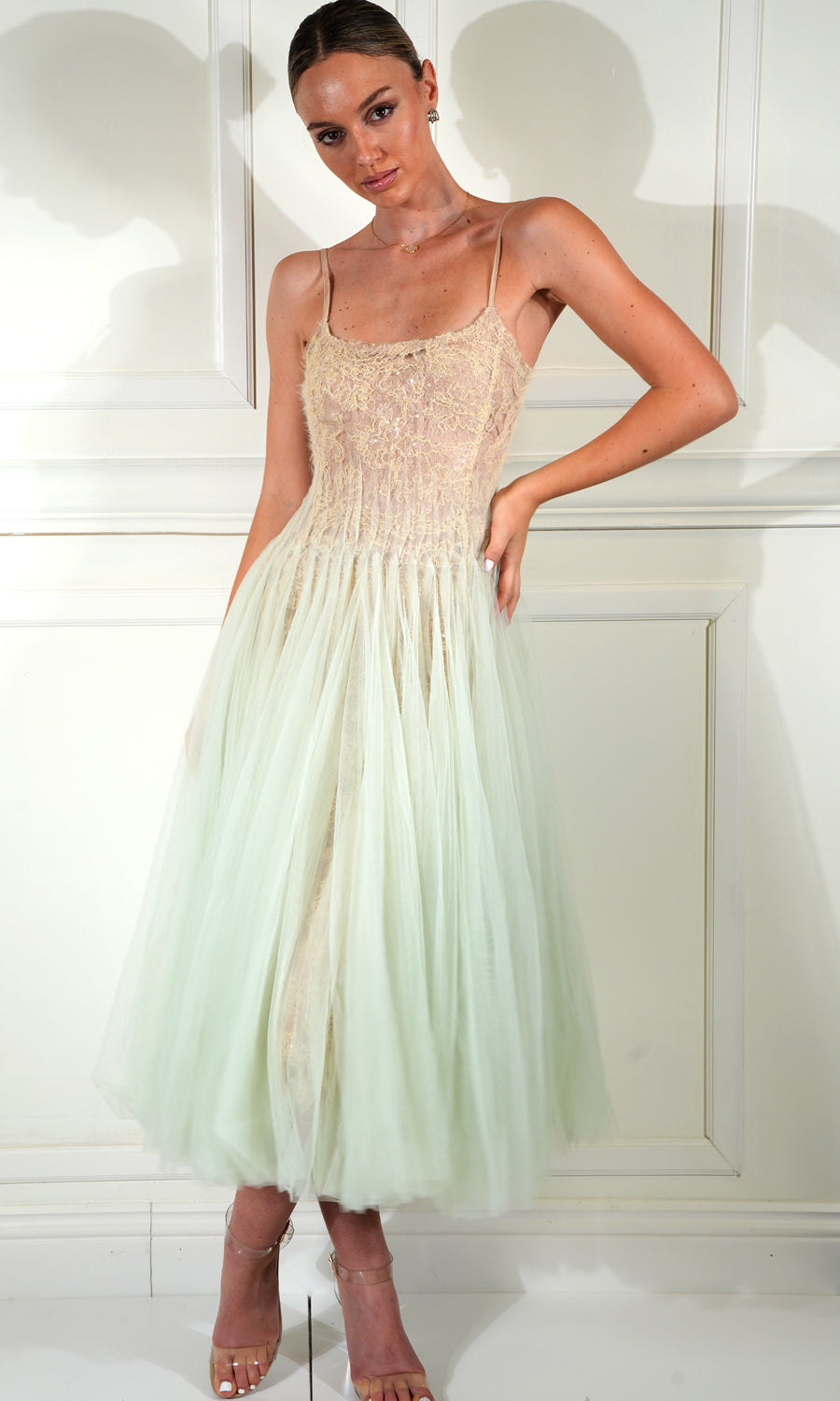 Jasmine Dress-Mint Green