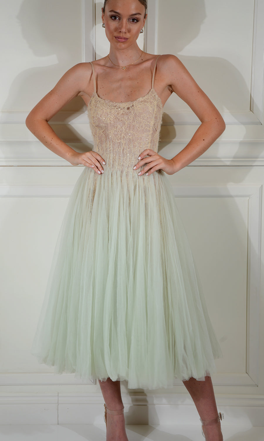 Jasmine Dress-Mint Green