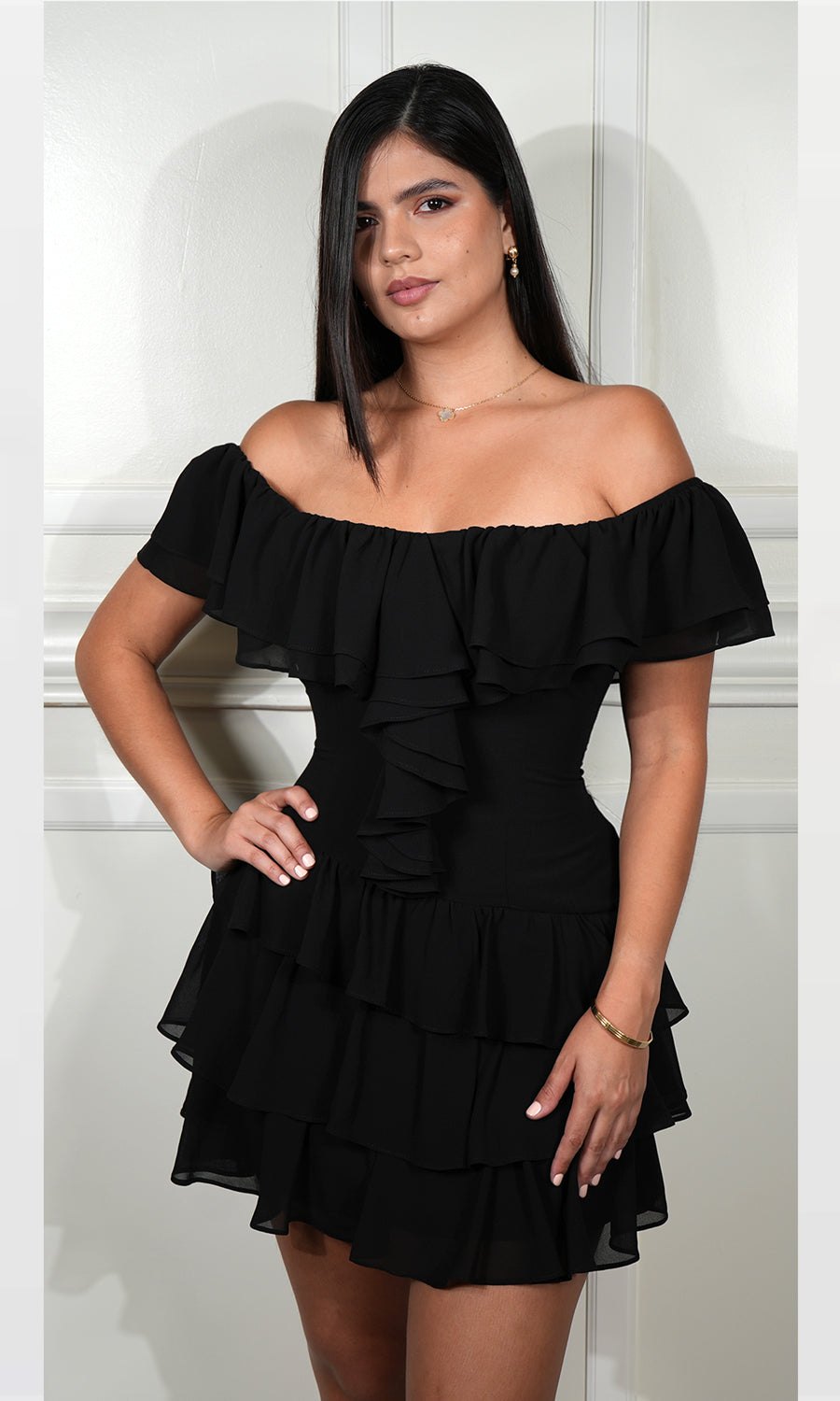 Always Sweet Mini Dress-Black