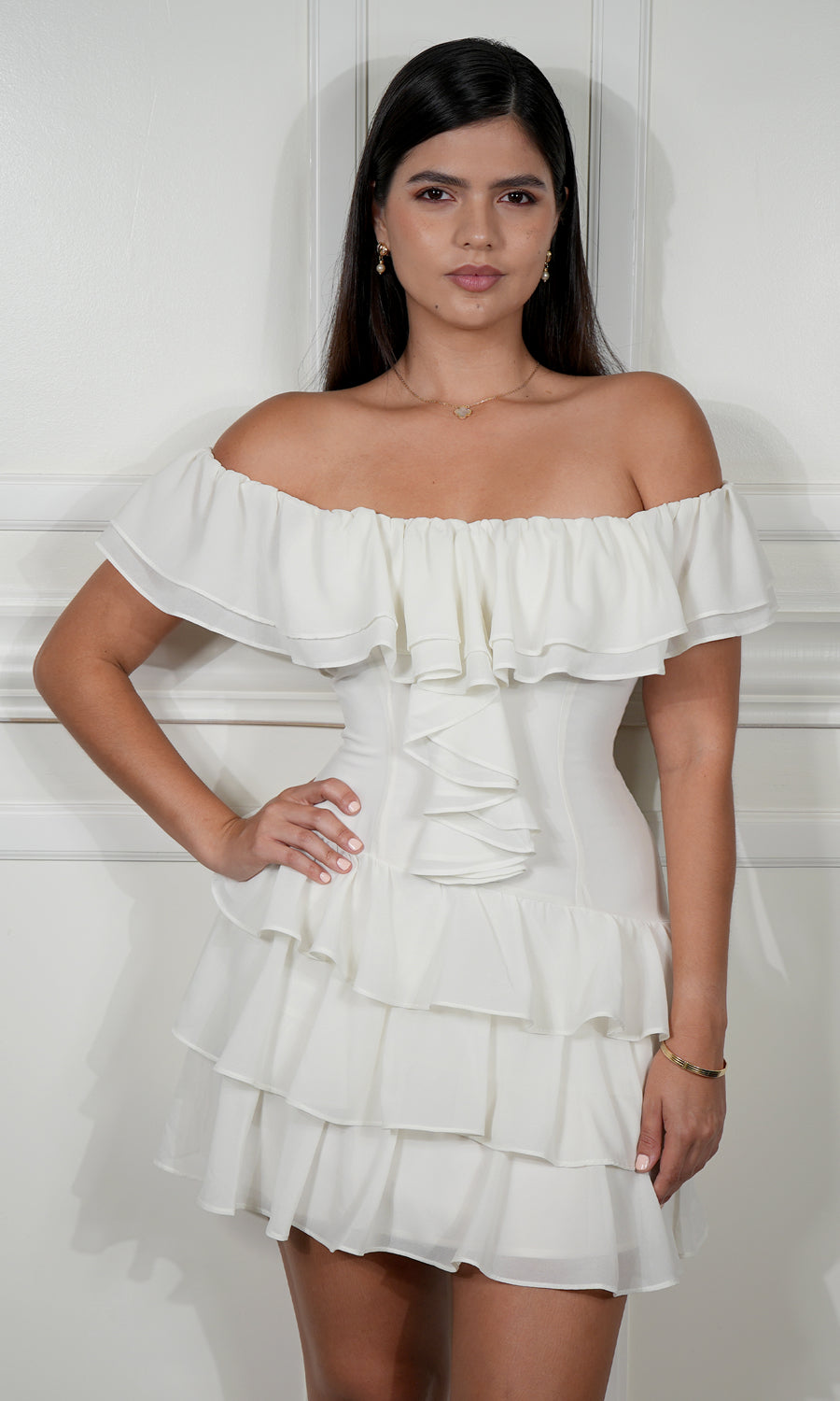 Always Sweet Mini Dress-White