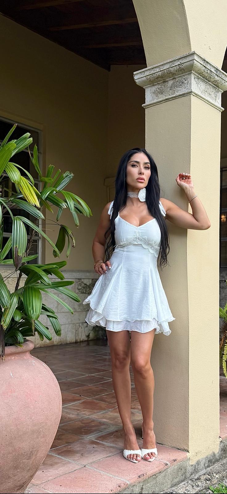 Amara-Mini Dress-White