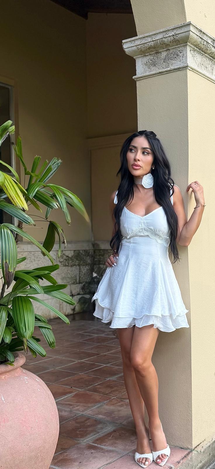 Amara-Mini Dress-White