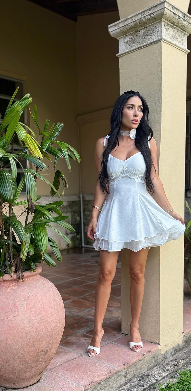 Amara-Mini Dress-White