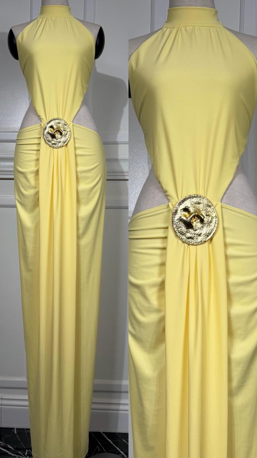 Paola Maxi Dress-Yellow