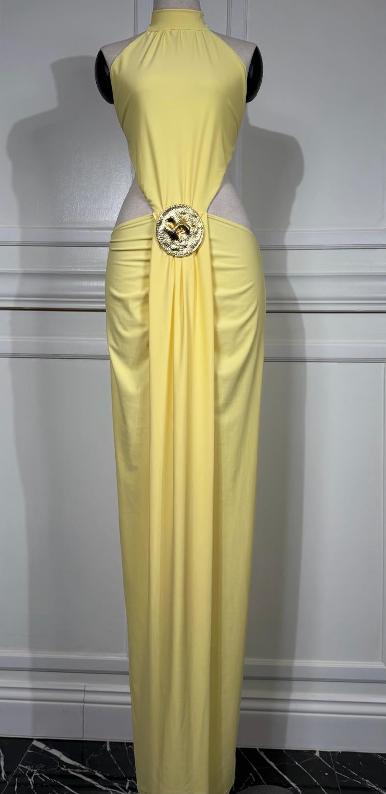 Paola Maxi Dress-Yellow