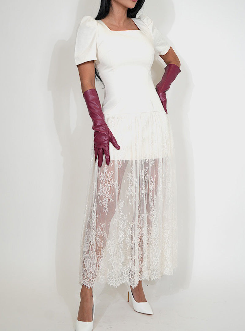 Charlotte Lace Dress-White